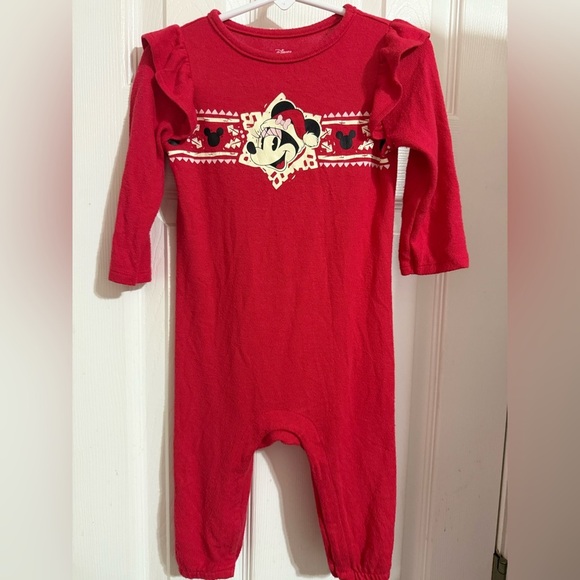 Disney Minnie Mouse Christmas Romper - Picture 1 of 8